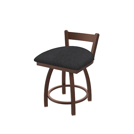Holland Bar Stool Co 18" Low Back Swivel Vanity Stool, Bronze Finish, Graph Anchor Seat 82118BZ014